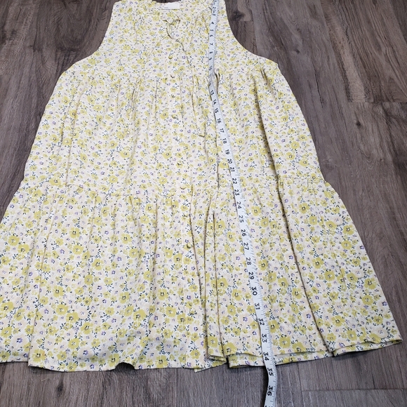 Storia Women's Medium Floral Sundress Loose Flowy Ruffle Detail Sleeveless Tier - Picture 7 of 11